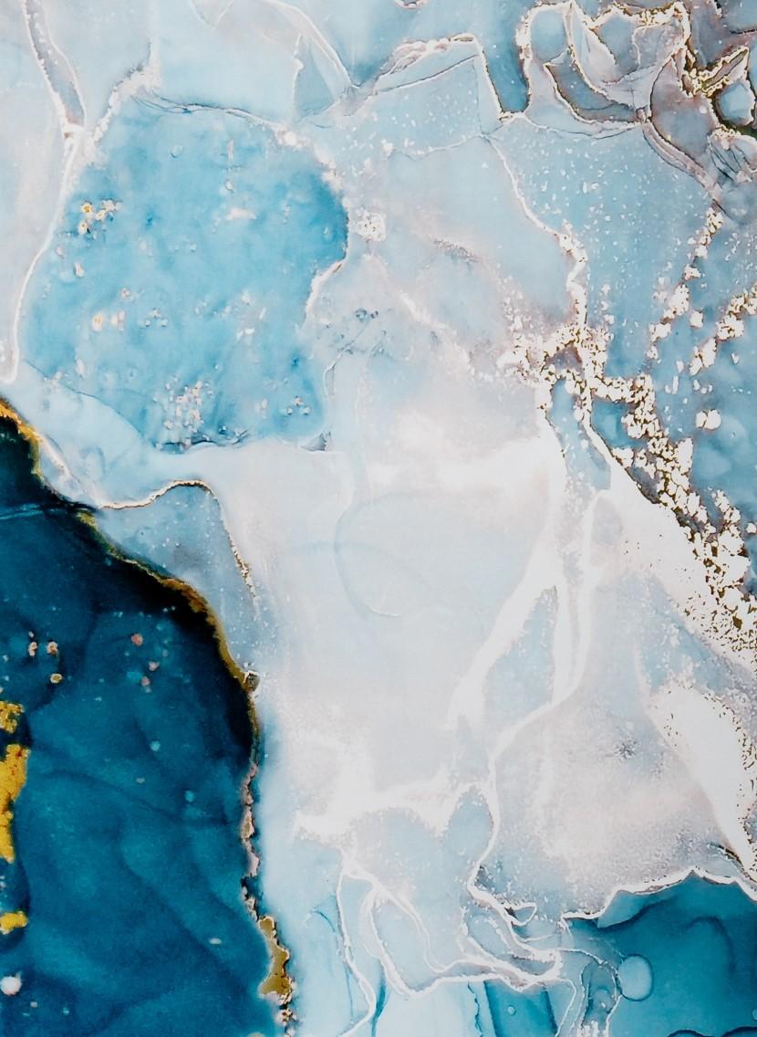 D0064 GILDED BLUE ROSE - UV MARBLE PANEL - Interior Decor Tile - 290*122cm_2