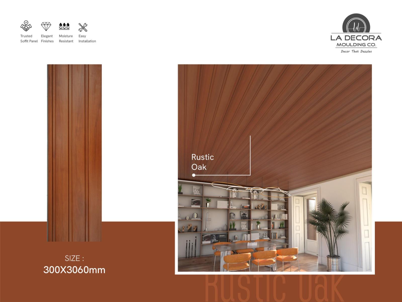 D0070 RUSTIC OAK SOFFIT PANEL - 307*34cm_1