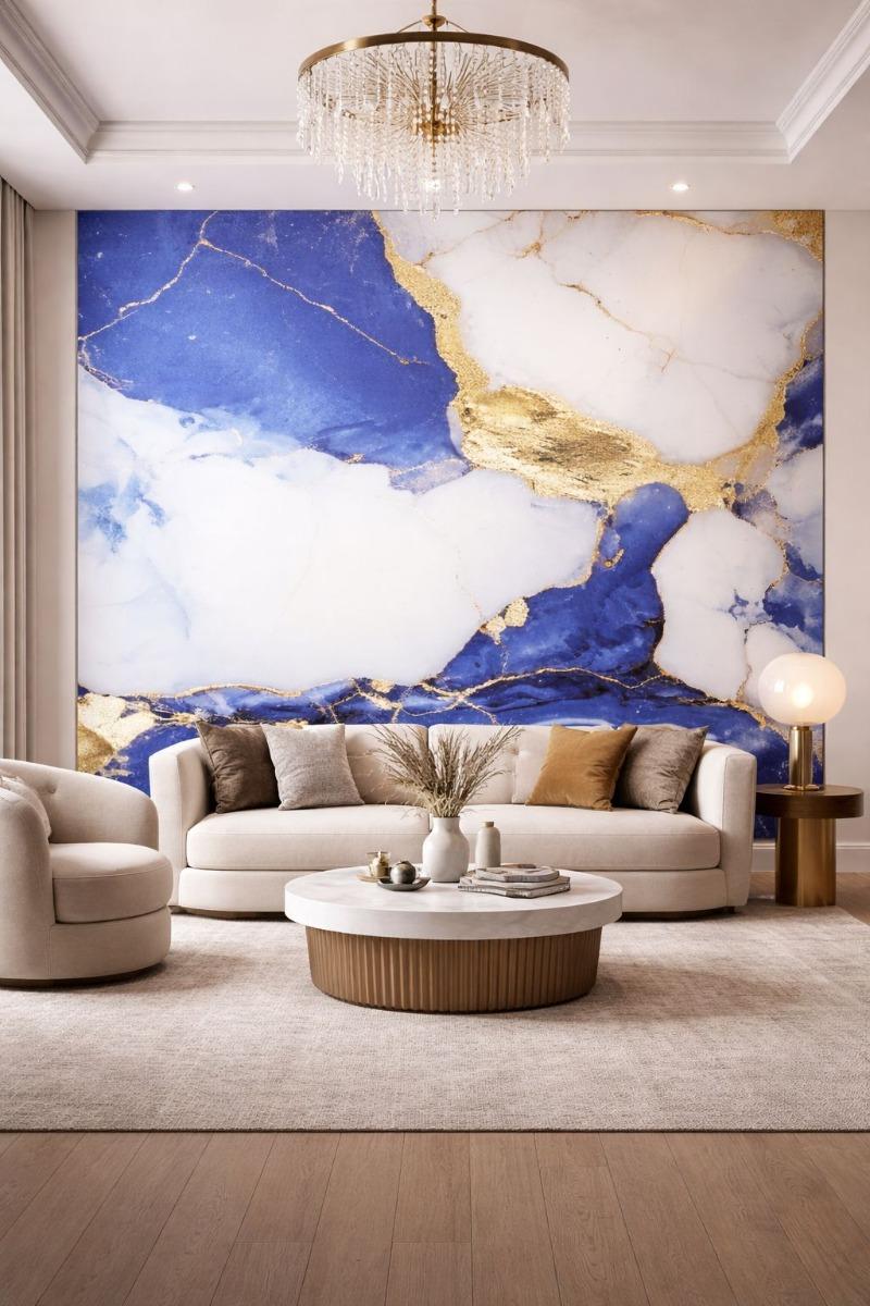 D0065 OCEAN GOLD AND JADE-UV MARBLE PANEL - Interior Decor Tile - 290*122cm_1