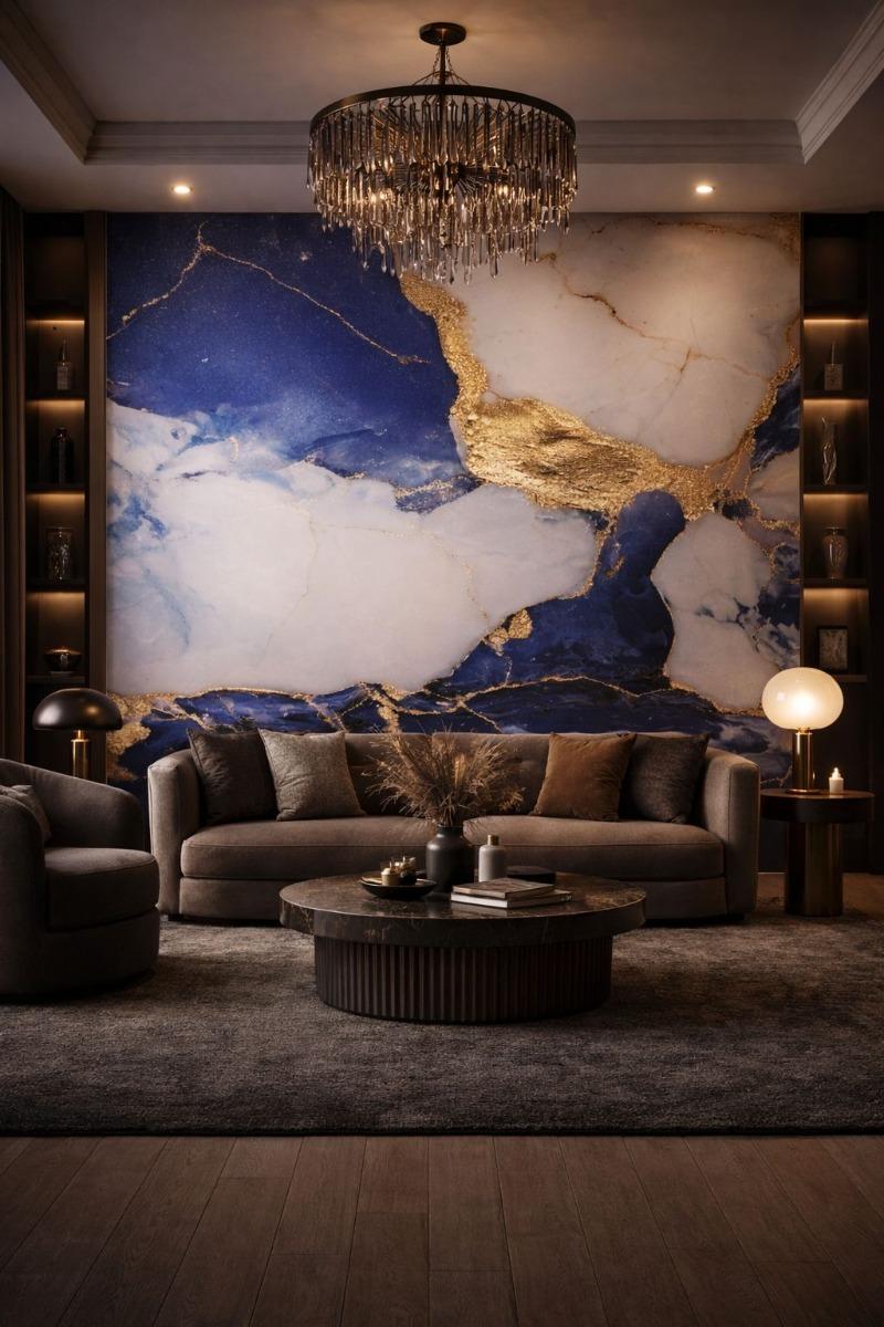 D0065 OCEAN GOLD AND JADE-UV MARBLE PANEL - Interior Decor Tile - 290*122cm_3