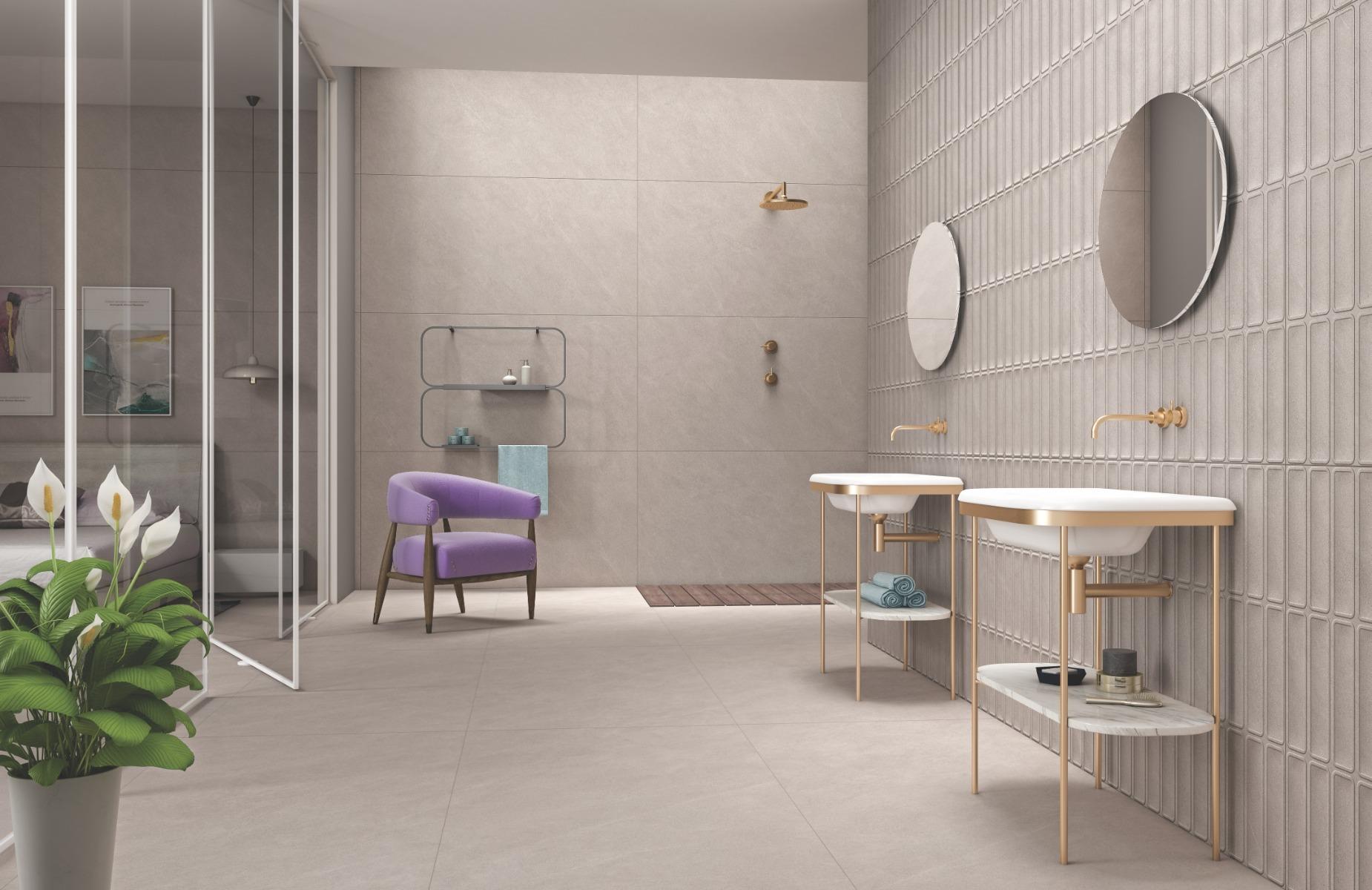 Kevinken BELLISIMO TAUPE TILES 160X80 cm